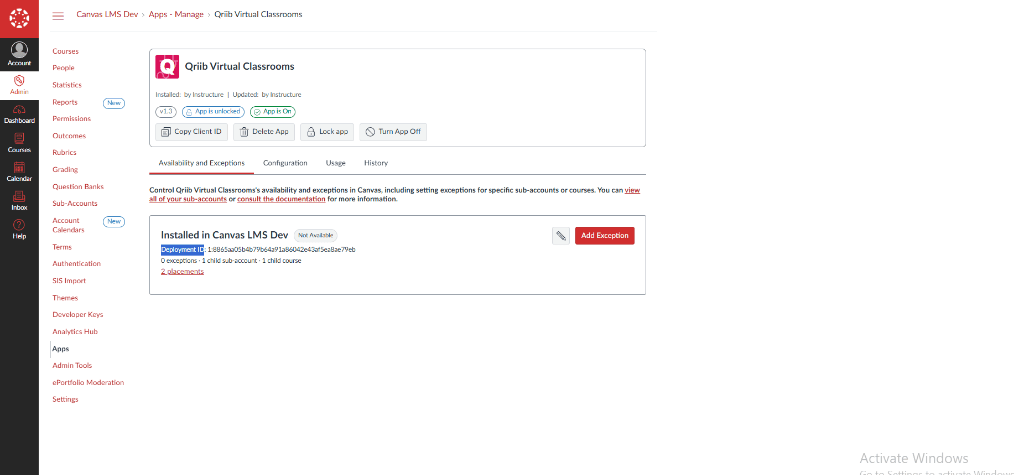 Getting the Deployment ID and unlocking the app